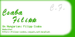 csaba filipp business card